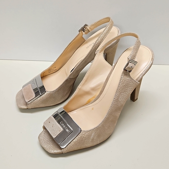 Calvin Klein Lizabeth Slingback Heels - Picture 3 of 16
